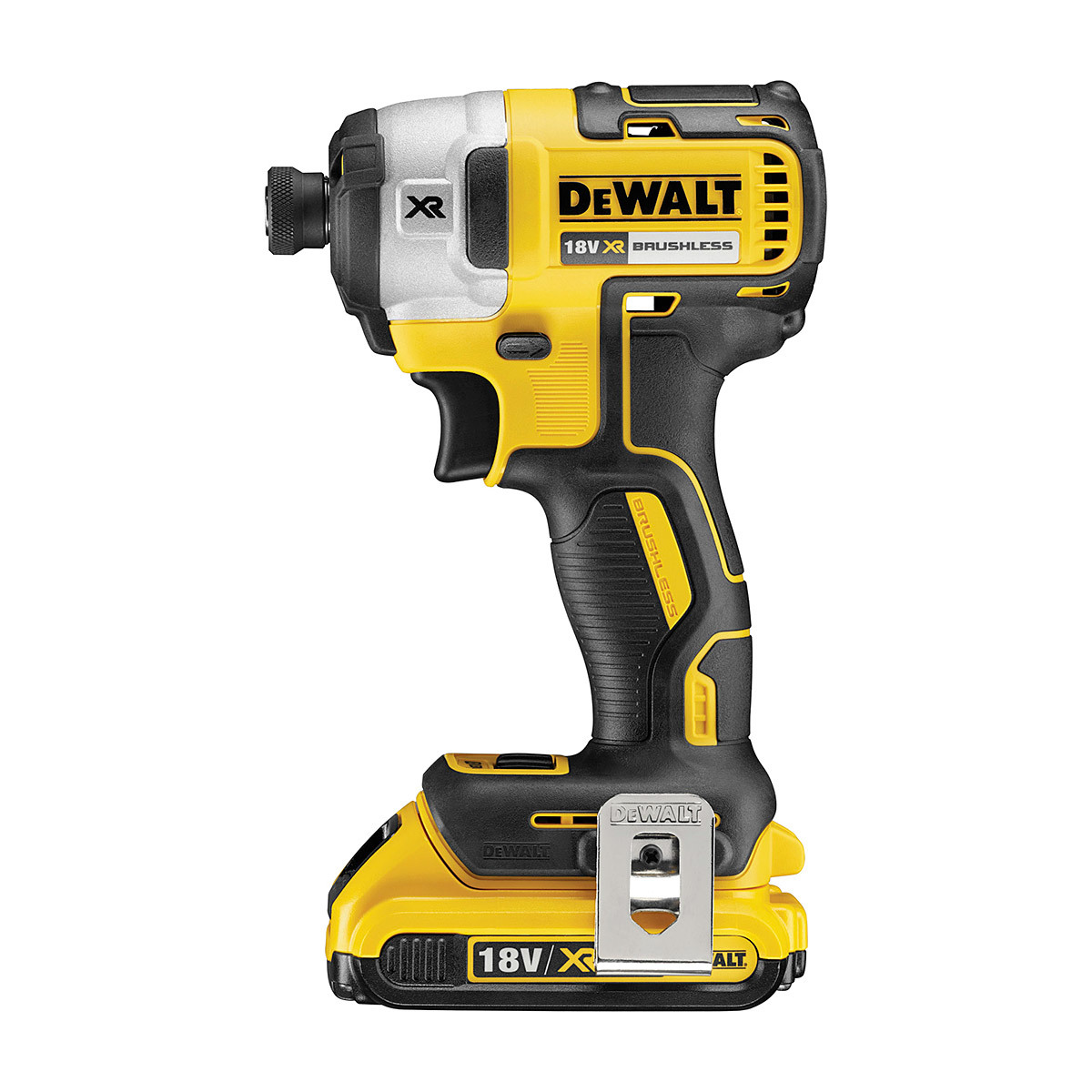 DCF887D2 Bezuhlíkový rázový uťahovač 18 V - 1/4"
