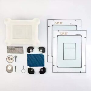 EdPLIT-GROHE Podobkladové biele WC tlačítko M3 so spotrebným materiálom