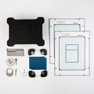 EdPLIT-GROHE Podobkladové čierne WC tlačítko M3 so spotrebným materiálom